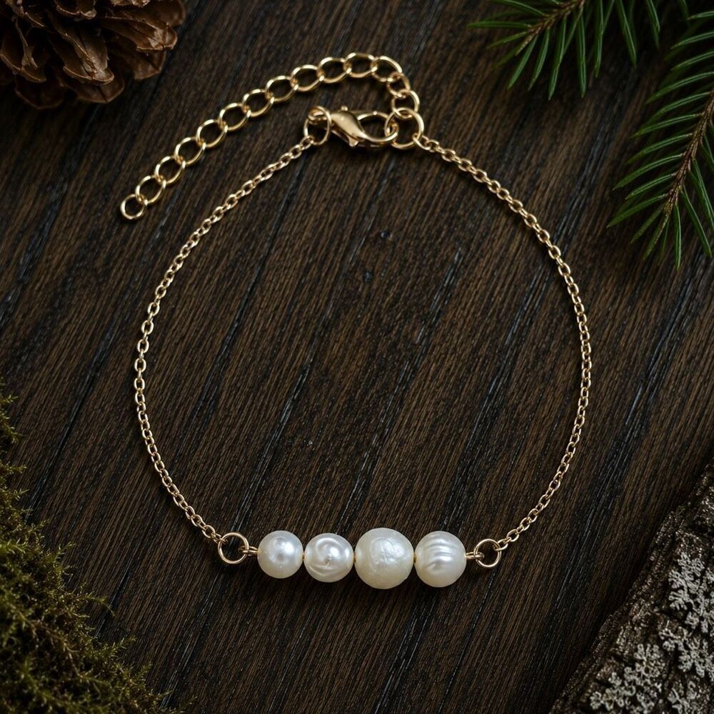 Woodland Tide Genuine Pearl Bracelet or Anklet